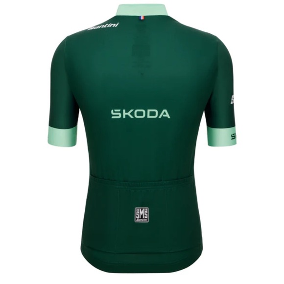 Tour de France Fan Line Sprint Points Leader Mens Green Jersey by Santini - Picture 2 of 9